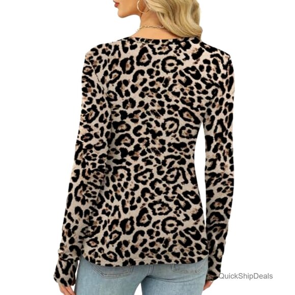 Long Sleeve Thermal Shirt Fleece Lined Slim Fit Thumb Holes Crewneck - Picture 4 of 7